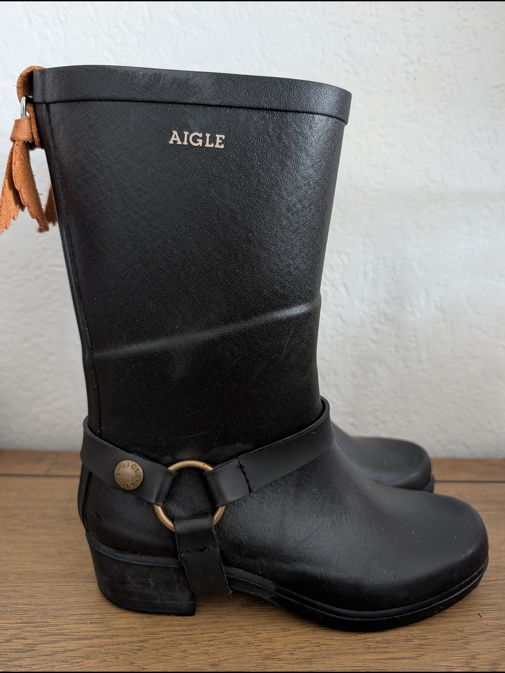 Anthropologie Aigle Miss Julie Boots Sz 35 Women's 5 or Kids 3 - Picture 2 of 5